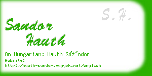 sandor hauth business card